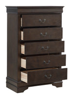 Leewarden Dark Brown 5-Drawer Chest