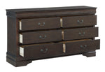 Leewarden Dark Brown 6-Drawer Dresser