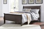 Leewarden Dark Brown Queen Sleigh Bed