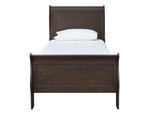 Leewarden Dark Brown Twin Sleigh Bed