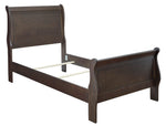 Leewarden Dark Brown Twin Sleigh Bed