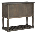 Lennick Antique Gray Wood Accent Cabinet