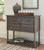 Lennick Antique Gray Wood Accent Cabinet