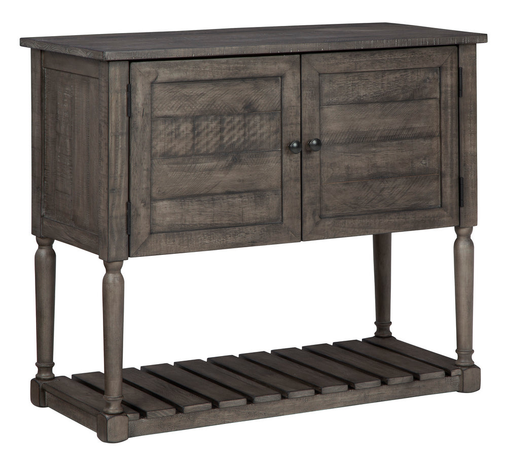 Lennick Antique Gray Wood Accent Cabinet