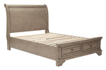 Lettner Light Gray Full Sleigh Storage Bed