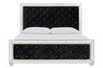 Lindenfield Black/Silver Cal King Panel Bed