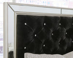 Lindenfield Black/Silver Cal King Panel Bed