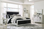 Lindenfield Black/Silver Cal King Panel Bed