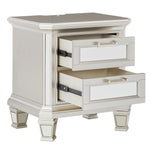 Lindenfield Silver Wood 2-Drawer Nightstand