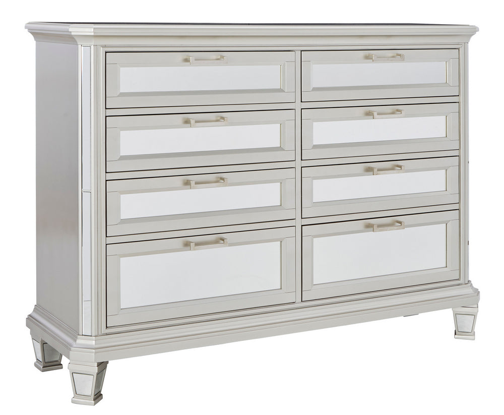 Lindenfield Silver Wood 8-Drawer Dresser