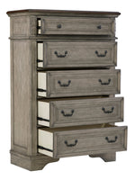 Lodenbay Two-Tone Wood 5-Drawer Chest