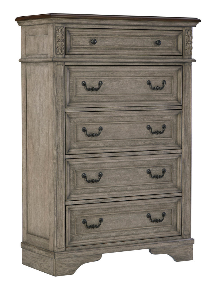 Lodenbay Two-Tone Wood 5-Drawer Chest