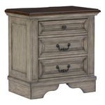 Lodenbay Two-Tone Wood 3-Drawer Nightstand