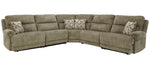 Lubec 5-Pc Taupe Manual Recliner Sectional