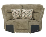 Lubec 5-Pc Taupe Manual Recliner Sectional