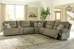 Lubec 6-Pc Taupe Manual Recliner Sectional