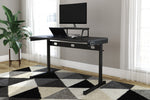 Lynxtyn Black Wood/Metal Home Office Desk