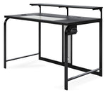 Lynxtyn Black Wood/Metal 48" Home Office Desk