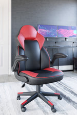 Lynxtyn Red/Black Swivel Home Office Chair