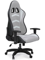 Lynxtyn White/Gray Swivel Home Office Chair