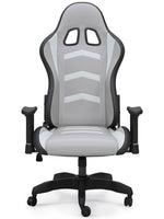 Lynxtyn White/Gray Swivel Home Office Chair