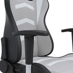 Lynxtyn White/Gray Swivel Home Office Chair