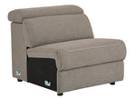 Mabton 5-Pc Gray Power Recliner Sectional