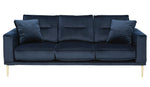 Macleary Navy Velvet Sofa