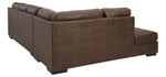 Maderla 2-Pc Walnut LAF Sectional Sofa