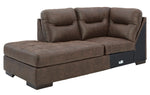 Maderla 2-Pc Walnut LAF Sectional Sofa