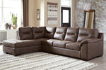 Maderla 2-Pc Walnut LAF Sectional Sofa