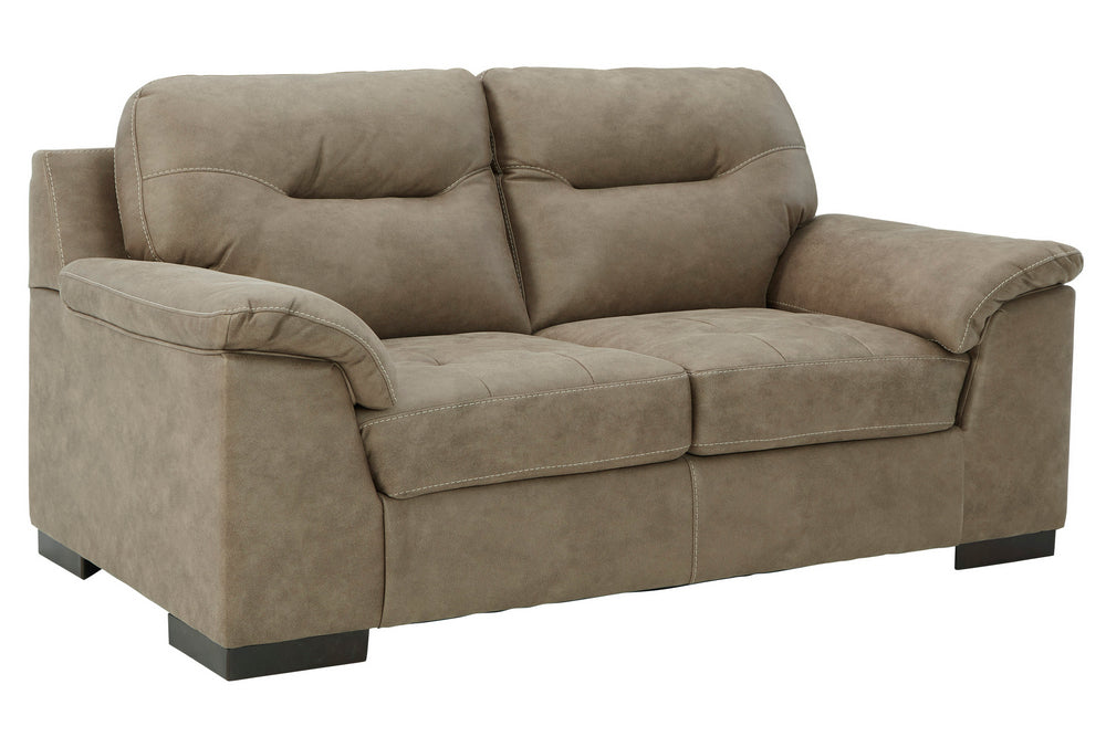 Maderla Pebble Faux Leather Loveseat