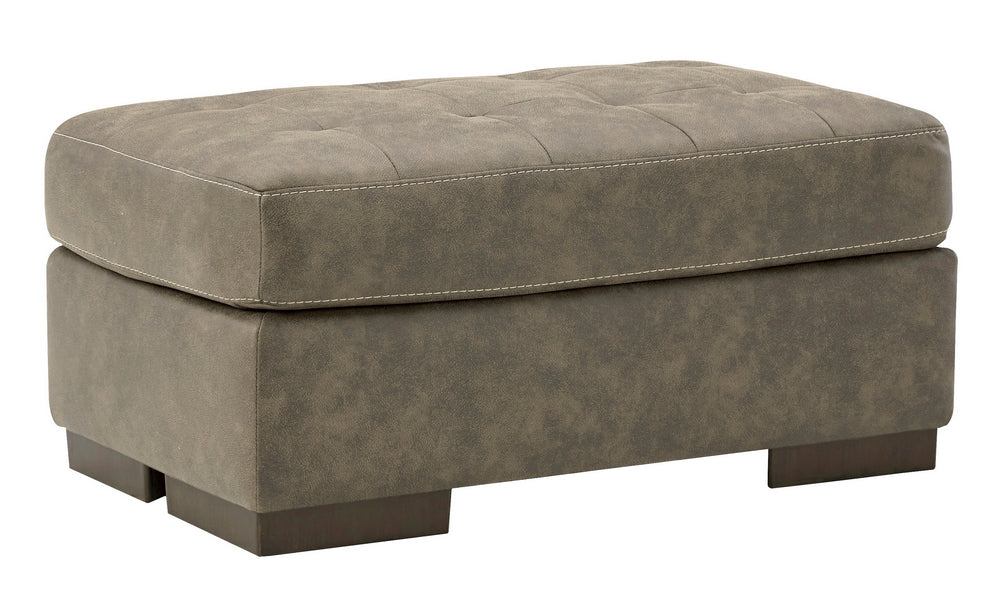 Maderla Pebble Faux Leather Ottoman