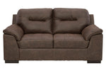 Maderla Walnut Faux Leather Loveseat