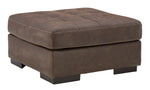 Maderla Walnut Oversized Accent Ottoman