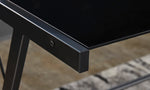 Mallistron Black Glass/Steel L-Desk