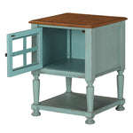 Mirimyn Brown/Teal Wood Accent Cabinet