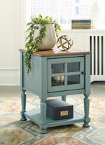 Mirimyn Brown/Teal Wood Accent Cabinet