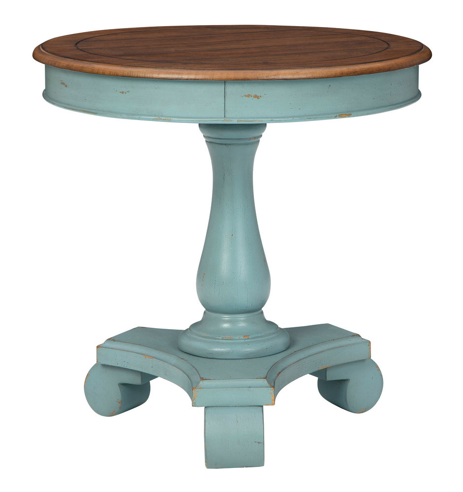 Mirimyn Brown/Teal Wood Accent Table