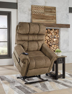 Mopton Saddle Fabric Power Lift Recliner