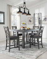 Myshanna 2 Gray Counter Height Chairs