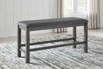 Myshanna Gray Counter Height Bench