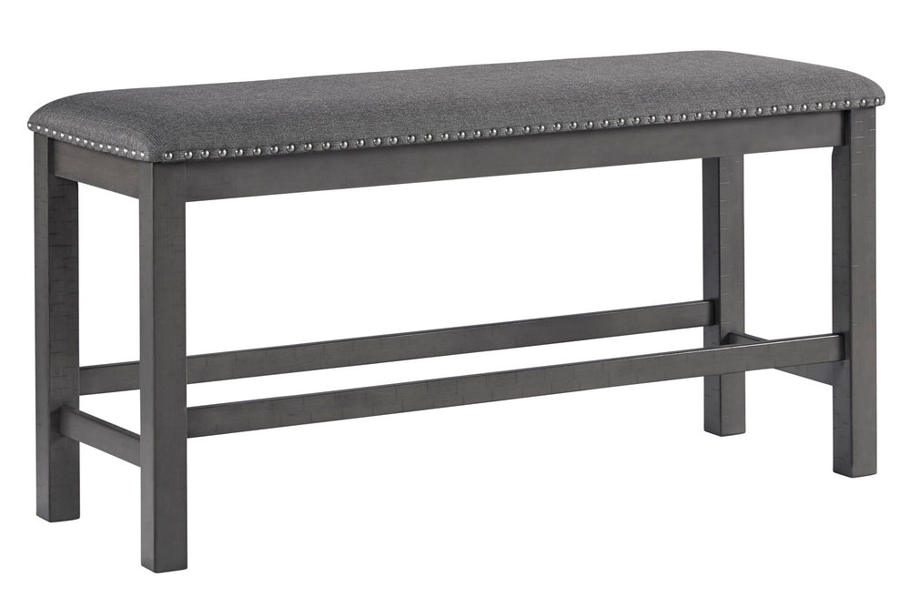 Myshanna Gray Counter Height Bench