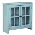 Nalinwood Teal Wood Accent Cabinet