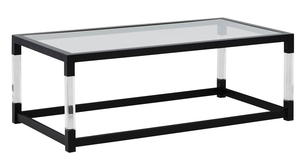 Nallynx Coffee Table with Clear Glass Top