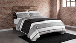 Neilsville Multi Gray Wood Full Platform Bed with Headboard