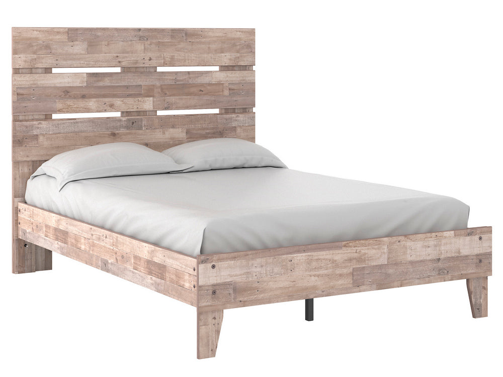 Neilsville Whitewash Full Platform Bed with Headboard