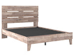 Neilsville Whitewash Queen Platform Bed with Headboard