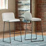 Nerison 2 Beige Fabric Tall Bar Stools