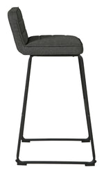 Nerison 2 Gray Fabric Tall Bar Stools